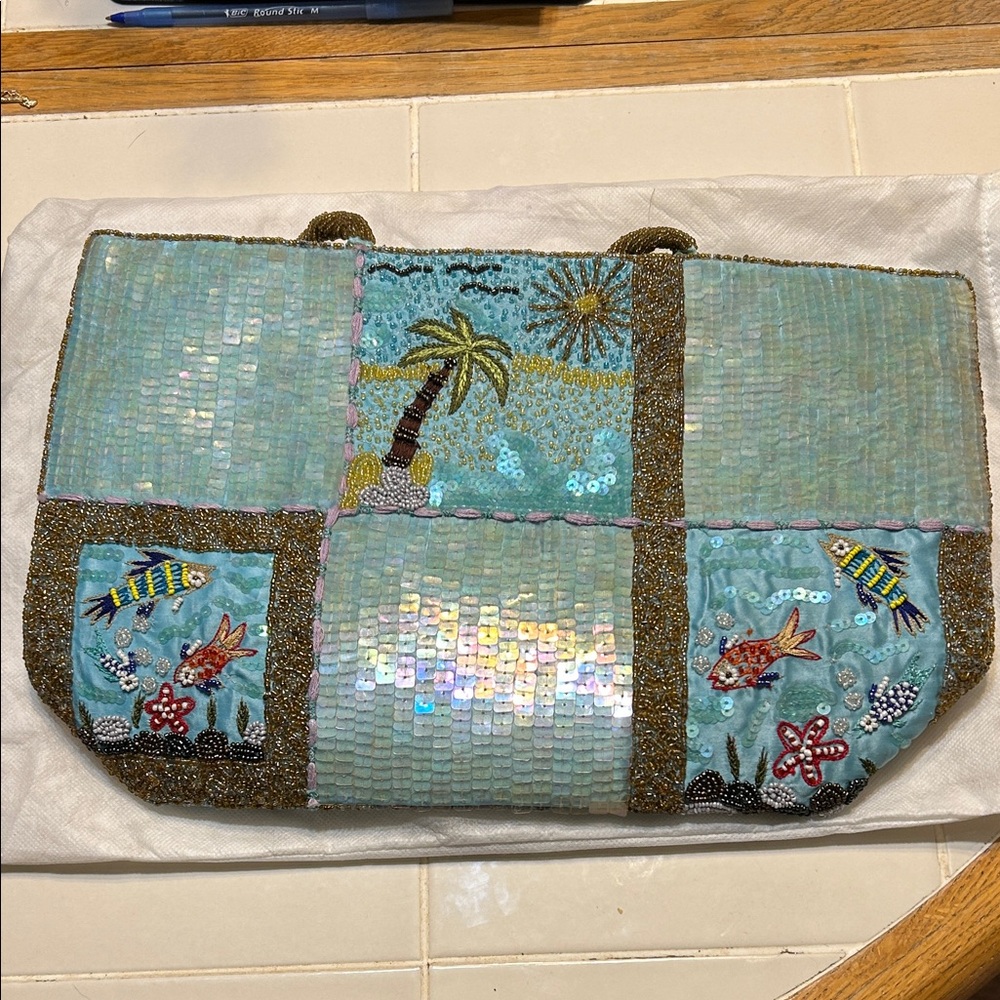 Beautiful beaded tote bag!